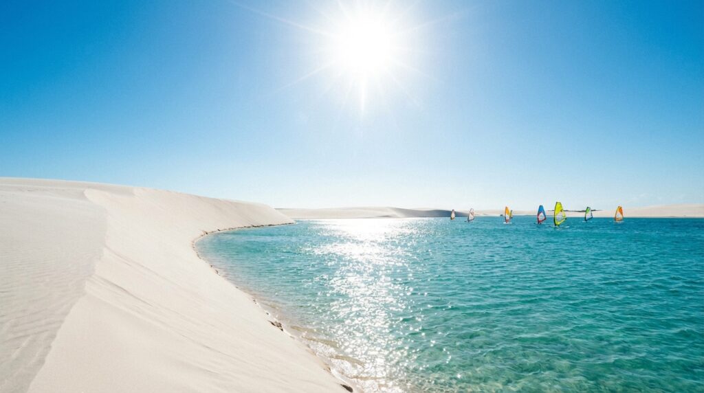 melhor época para Jericoacoara — análise visual detalhada do clima perfeito nas lagoas cearenses.