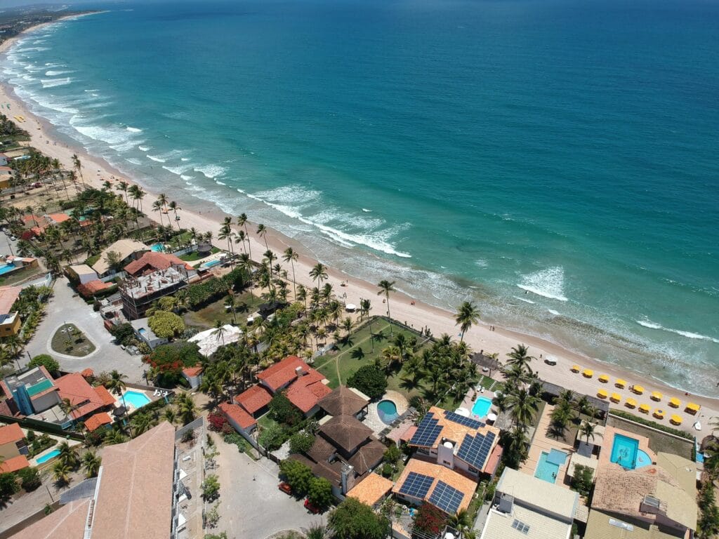 Melhores resorts de Porto de Galinhas — vista aérea da costa
