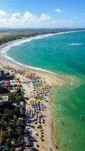 Porto de Galinhas com bebê — águas calmas